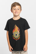 Generational Flames (No.2) NAIDOC 2024 Black Cotton Crew Neck Kids T-Shirt