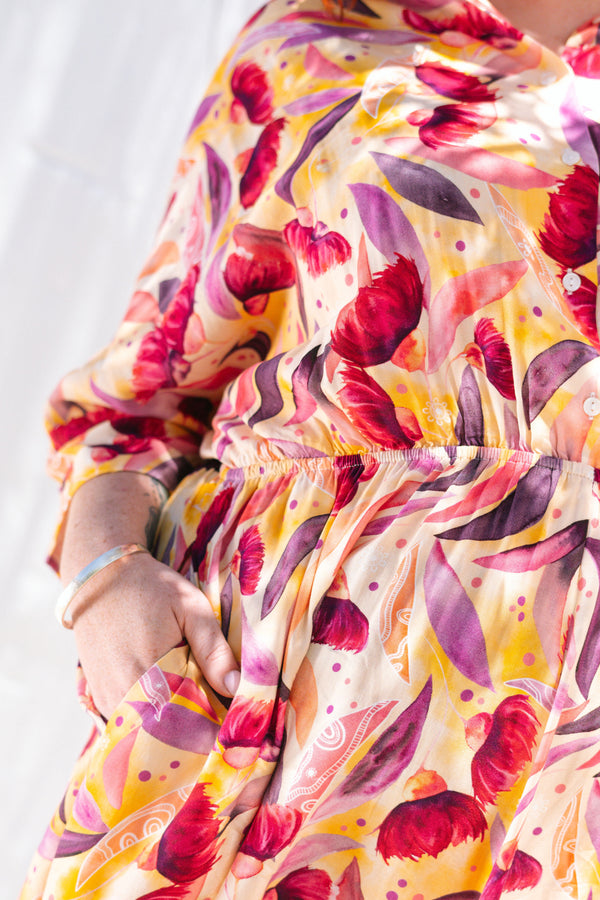 Illuminance 100% Rayon Shirt Dress