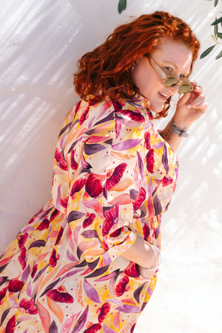 Illuminance 100% Rayon Shirt Dress