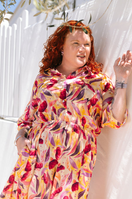 Illuminance 100% Rayon Shirt Dress