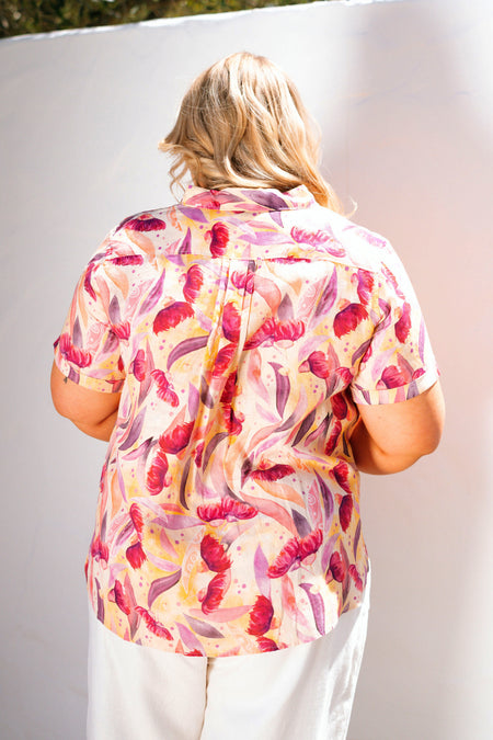 Illuminance 100% Linen Short Sleeve Relaxed Women’s Shirt