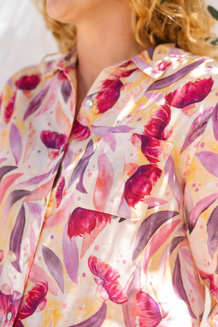 Illuminance 100% Linen Long Sleeve Relaxed Women’s Shirt