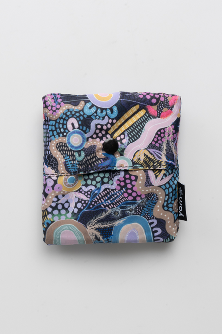 Caitlyn Davies-Plummer Artist Collection rPET Reusable Fold-Up Shopping Bag (3 Pack) with Drawstring Bag