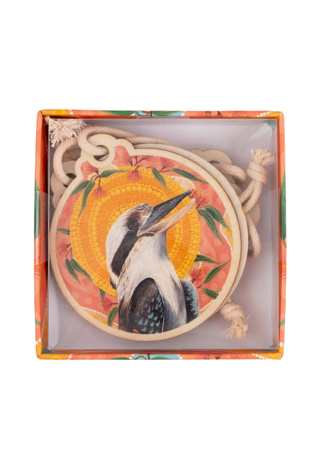 Siarn Staley 'Animals' Wooden Christmas Ornaments (4 Pack)