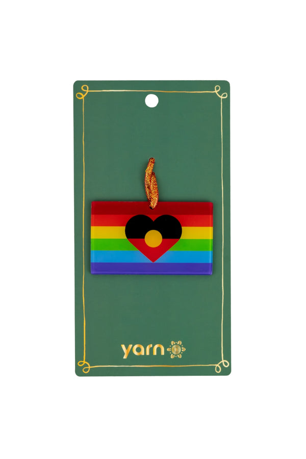 Pride Flag Acrylic Christmas Ornament