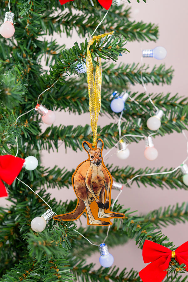 Kangaroo (Barra) 'Australian Wildlife Conservancy' Acrylic Christmas Ornament