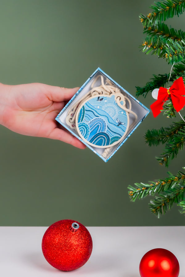 Siarn Staley 'Landscapes' Wooden Christmas Ornaments (4 Pack)