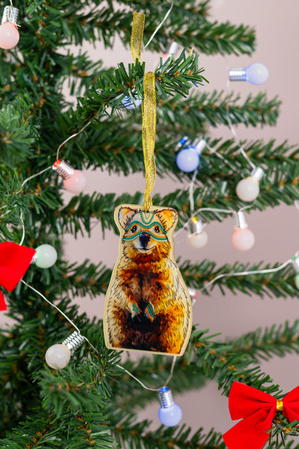 Quokka 'Australian Wildlife Conservancy' Acrylic Christmas Ornament