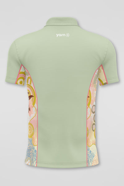 (Custom) Kindling NAIDOC 2024 Light Sage Bamboo (Simpson) Polo Shirt