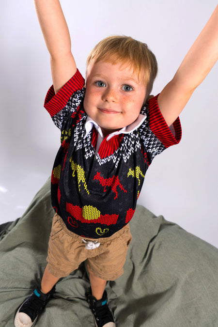 Christmas Joy (Flag) Kids Polo Shirt