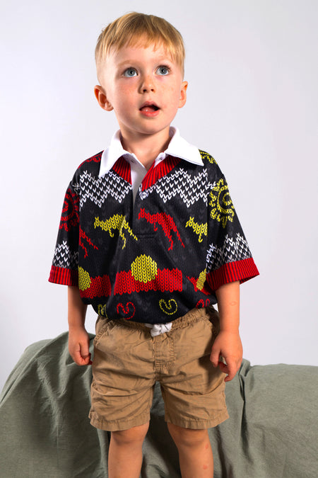 Christmas Joy (Flag) Kids Polo Shirt