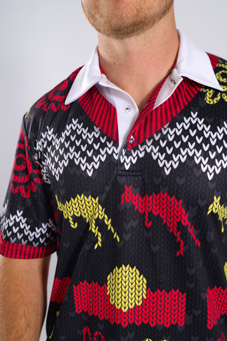 Christmas Joy (Flag) Unisex Polo Shirt