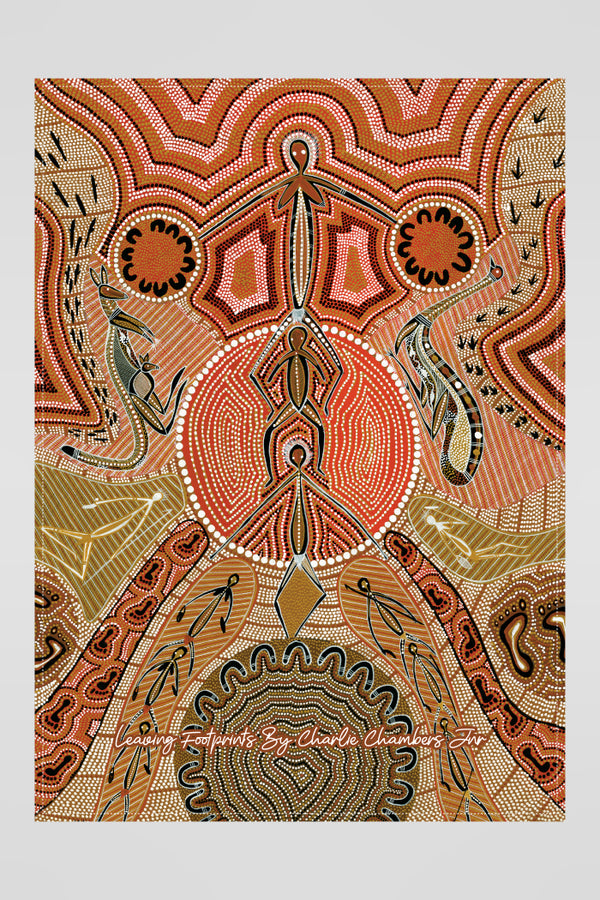 Leaving Footprints Linen Blend Tea Towel (2 Pack)