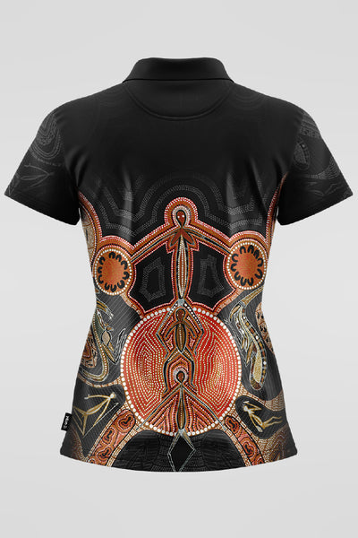 Leaving Footprints NAIDOC 2025 Essence Women's Fitted Polo Shirt