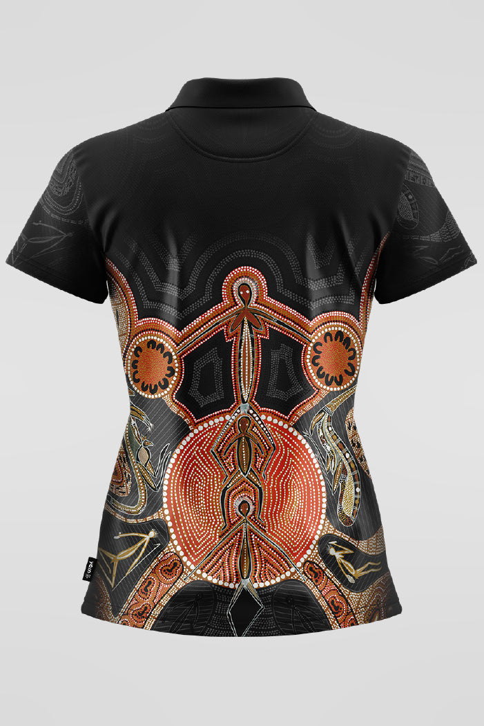 Leaving Footprints NAIDOC 2025 Essence Women's Fitted Polo Shirt