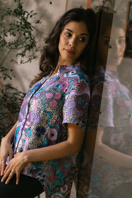 Makuru 100% Linen Short Sleeve Relaxed Women’s Shirt