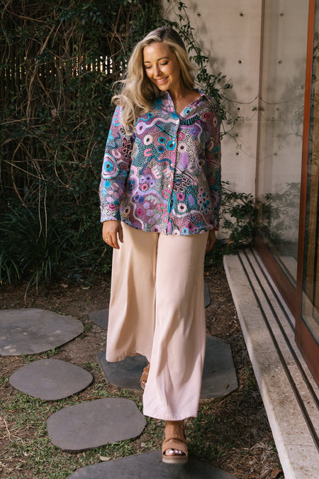 Makuru 100% Linen Long Sleeve Relaxed Women’s Shirt