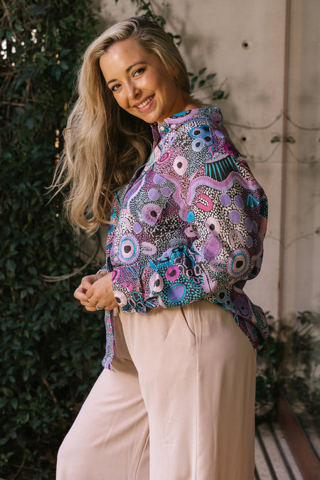 Makuru 100% Linen Long Sleeve Relaxed Women’s Shirt