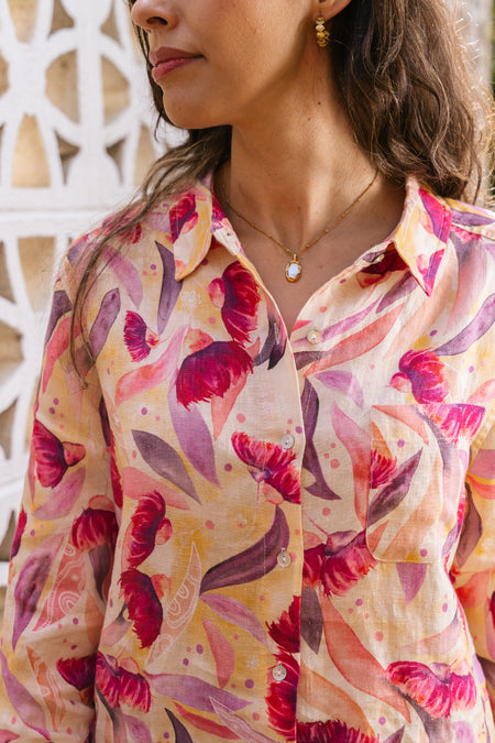 Illuminance 100% Linen Long Sleeve Relaxed Women’s Shirt