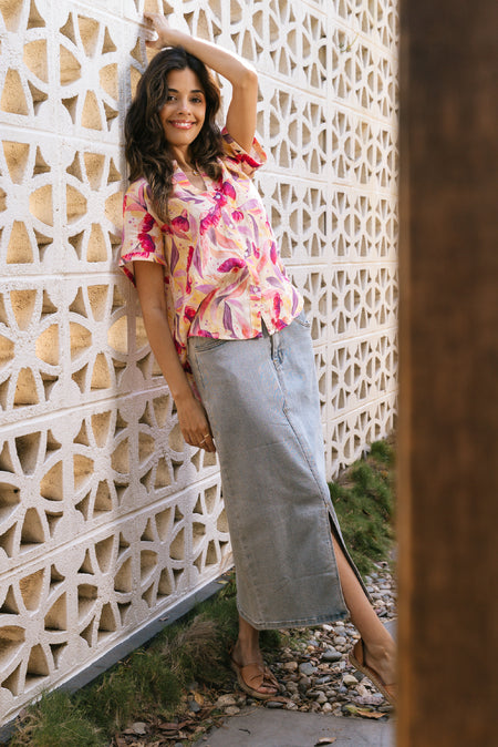 Illuminance 100% Linen Short Sleeve Relaxed Women’s Shirt