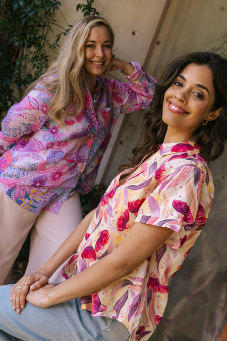 Illuminance 100% Linen Short Sleeve Relaxed Women’s Shirt