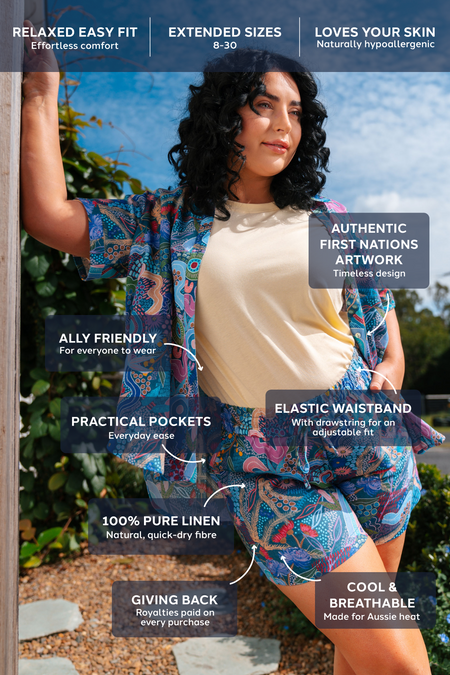 A Beautiful Life 100% Linen Short
