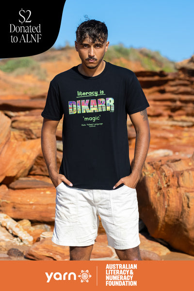 Dikarr 'Magic' ALNF Black Cotton Crew Neck Unisex T-Shirt