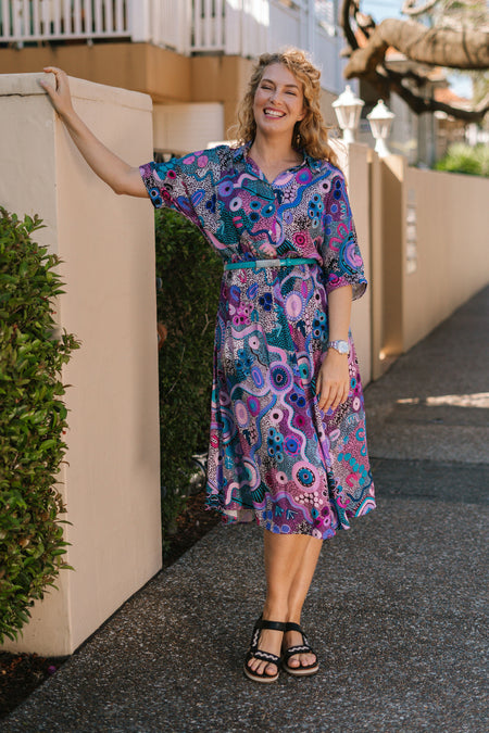 Makuru 100% Rayon Shirt Dress