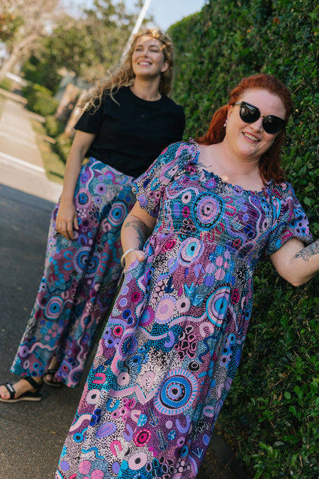 Makuru 100% Rayon Peasant Dress