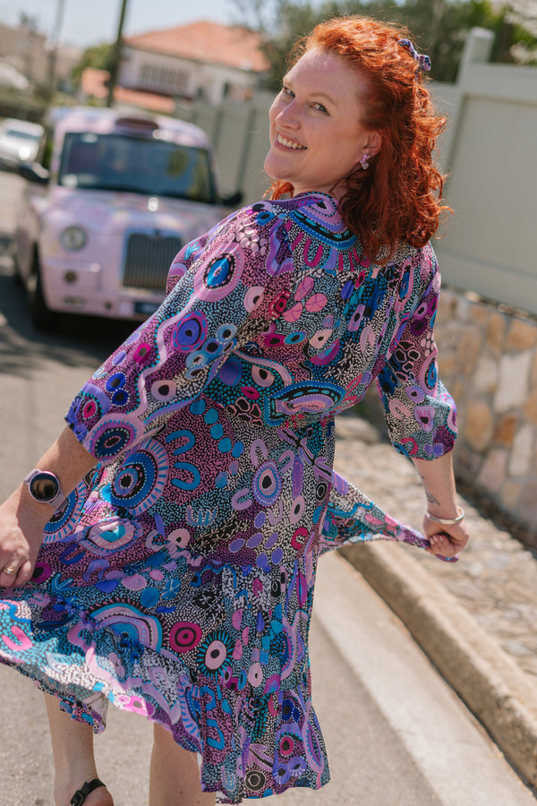 Makuru 100% Rayon Smock Dress