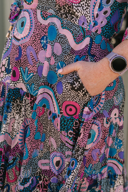 Makuru 100% Rayon Smock Dress