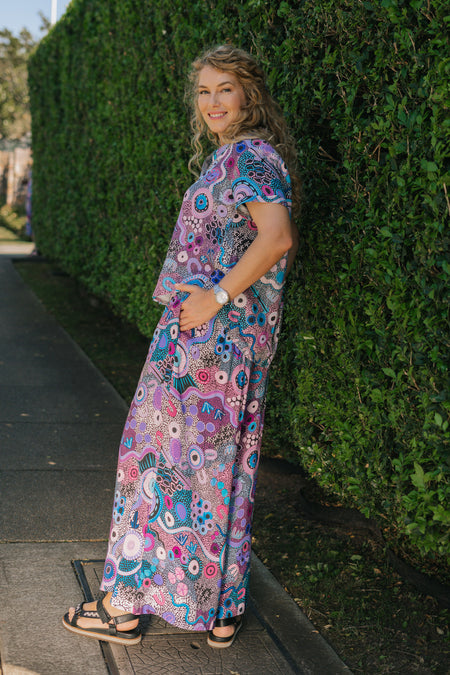 Makuru 100% Rayon Wide Leg Pants