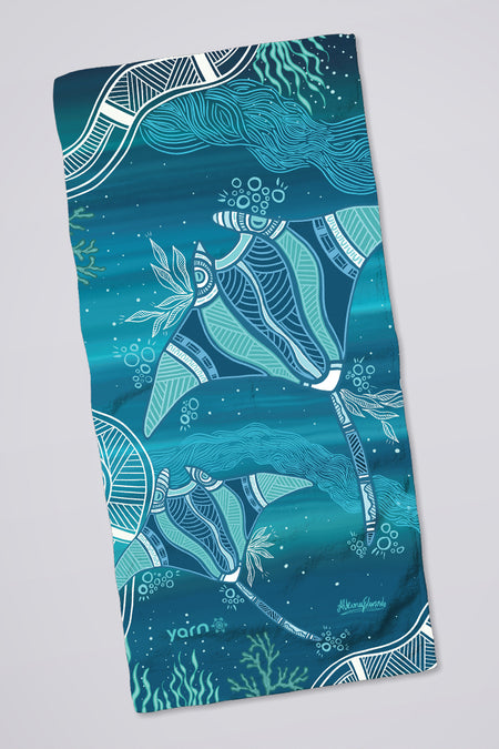 Stingray Journey Beach Towel