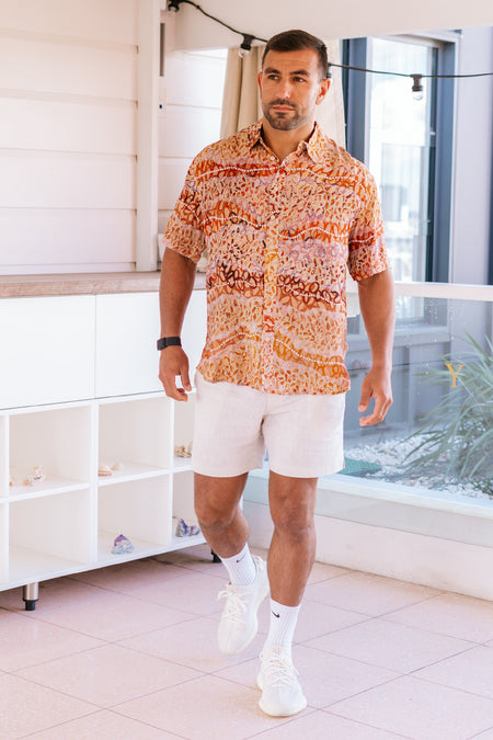 Gubarr (Red Ochre) Unisex Button Up Shirt