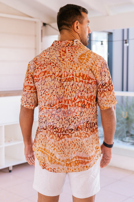 Gubarr (Red Ochre) Unisex Button Up Shirt