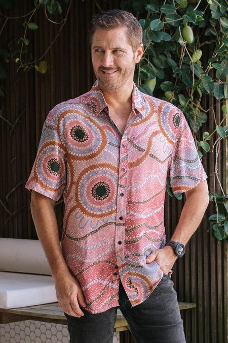 Wawirra Bunan Unisex Button Up Shirt