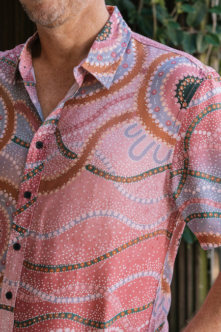 Wawirra Bunan Unisex Button Up Shirt