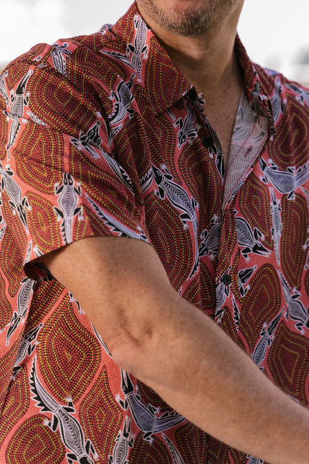 Croc Story Unisex Button Up Shirt