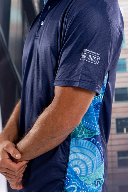 Together We Rise Navy Bamboo (Simpson) Unisex Polo Shirt