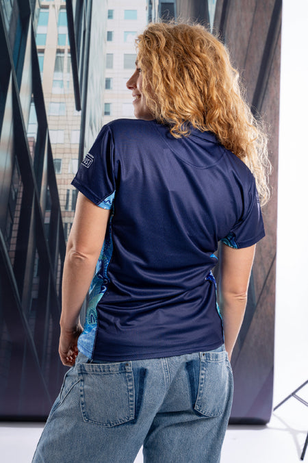 Together We Rise Navy Bamboo (Simpson) Women's Fitted Polo Shirt