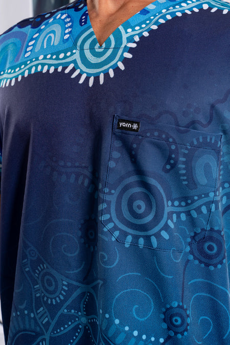 Together We Rise Essence Unisex Three Pocket Scrub Top