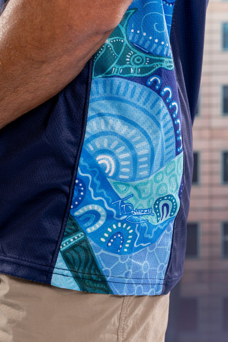 Together We Rise Navy Bamboo (Simpson) Unisex Polo Shirt