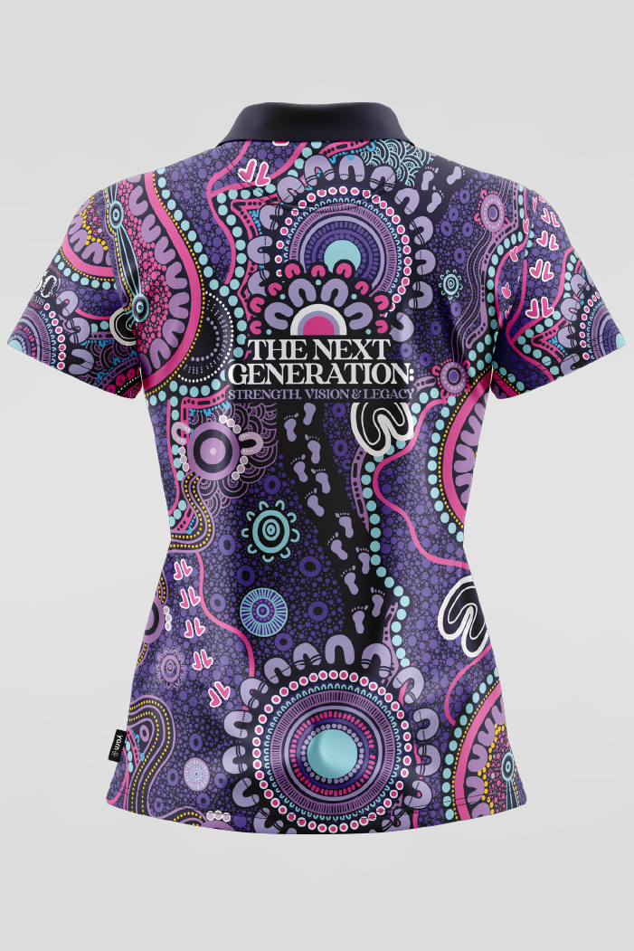 Muru To Our Biriwal (Pathway To Our Future) NAIDOC 2025 Women's Fitted Polo Shirt