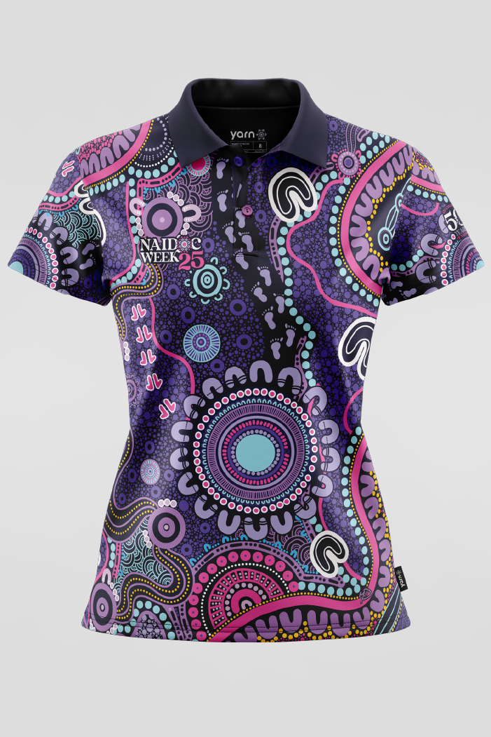 Muru To Our Biriwal (Pathway To Our Future) NAIDOC 2025 Women's Fitted Polo Shirt