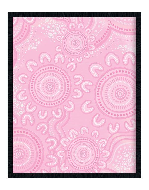 Sacred Womens Way (Breast Cancer 2025)This artwork tells a powerful story of a Sacred women’s way - a path of healing, s