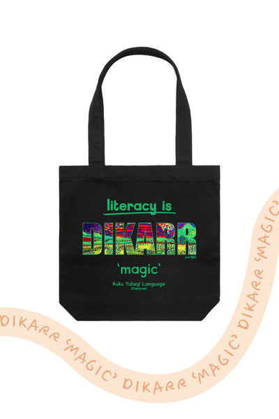 Dikarr 'Magic' ALNF Black Cotton Canvas Carry Bag