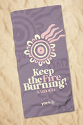 Keep The Fire Burning! NAIDOC 2024 Mauve Beach Towel