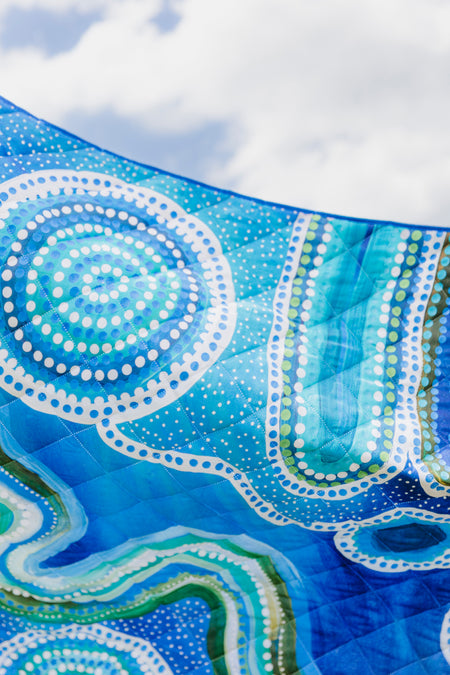 Across The Land Sand Free Premium Quilted Picnic Rug (150cm x 200cm)