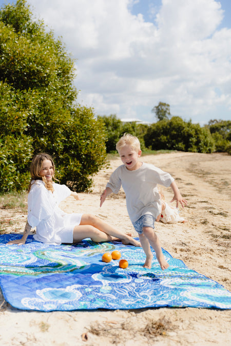 Across The Land Sand Free Premium Quilted Picnic Rug (150cm x 200cm)