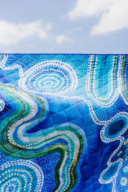 Across The Land Sand Free Premium Quilted Picnic Rug (150cm x 200cm)